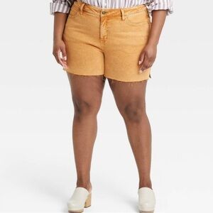 Ava and Viv rust color mid rise midi 16W shorts